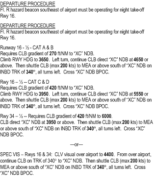 Cranbrook Departure Procedures (training purposes only), Langley Flying School