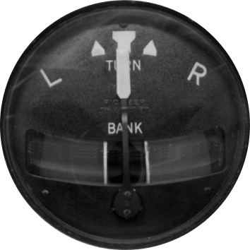 Turn and Slip Indicator, courtesy Wikipedia.