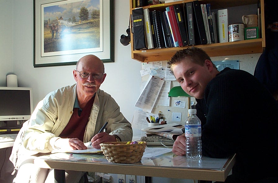 Donn Richardson and Elbert Ryhorchuk.  Langley Flying School.