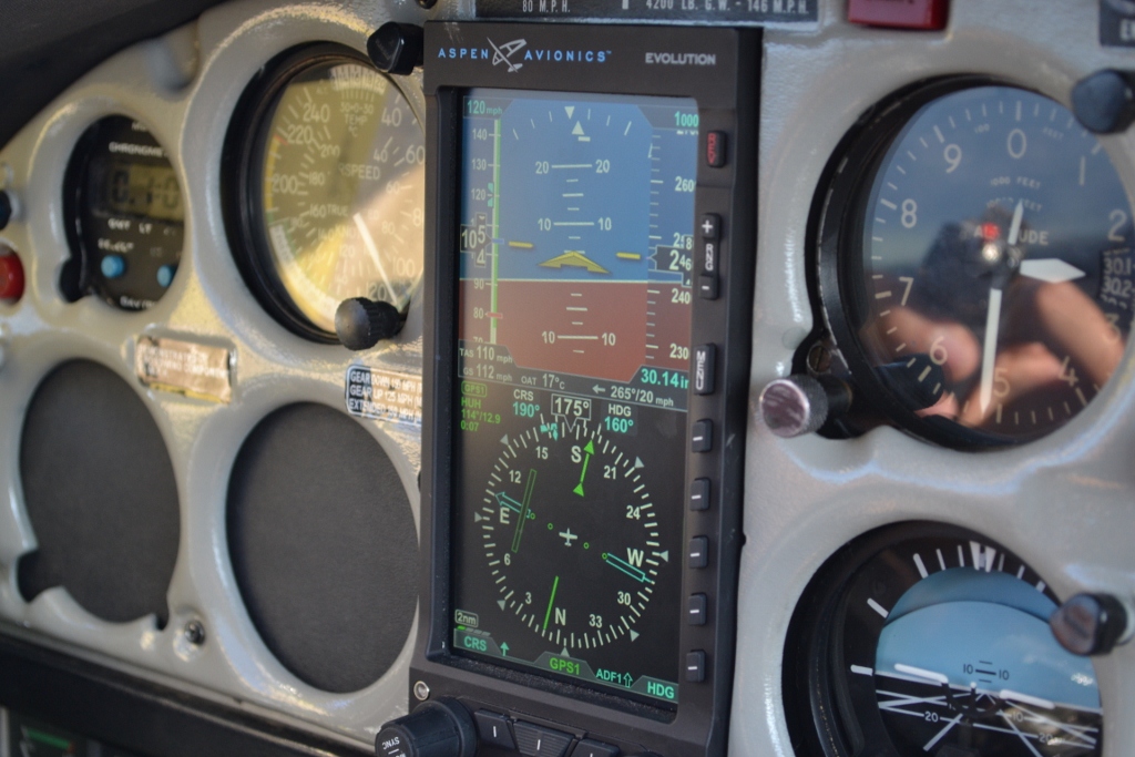The Instrument Panel of Langley Flying School's Piper Seneca during an approach into Portland International.  Pilot: Rita Methorst